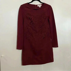 Jessica Simpson  women burgundy long sleeve contemporary fairy whimsigoth dress